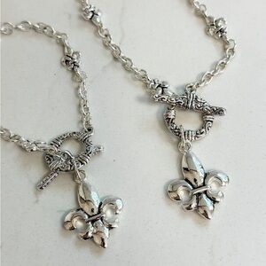 New Stainless Steel Fleur de Lis Bracelet